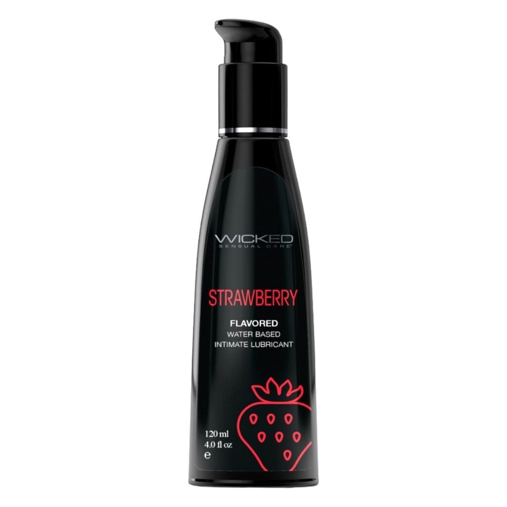 Wicked Aqua Strawberry Flavored Lubricant, Size: 4 oz