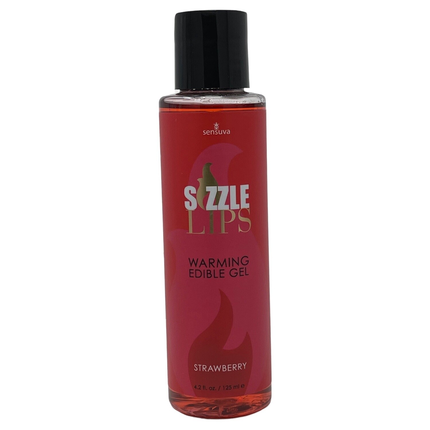 Sizzle Lips Warming Edible Massage Gel 4oz., Style: Strawberry
