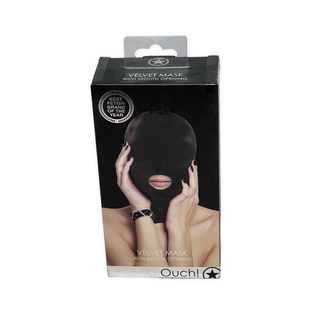 Ouch! Velvet Mask With Mouth Opening
