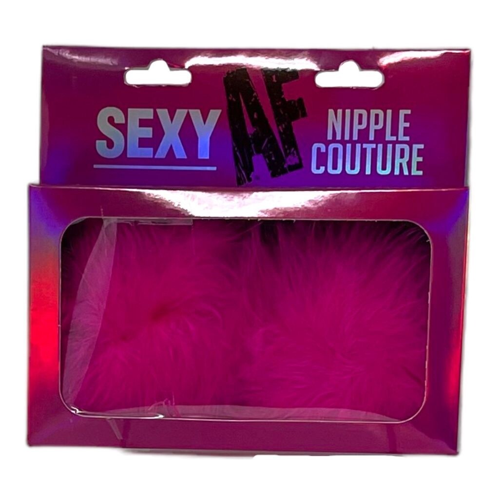 Sexy AF Feather Pasties, Color: Pink