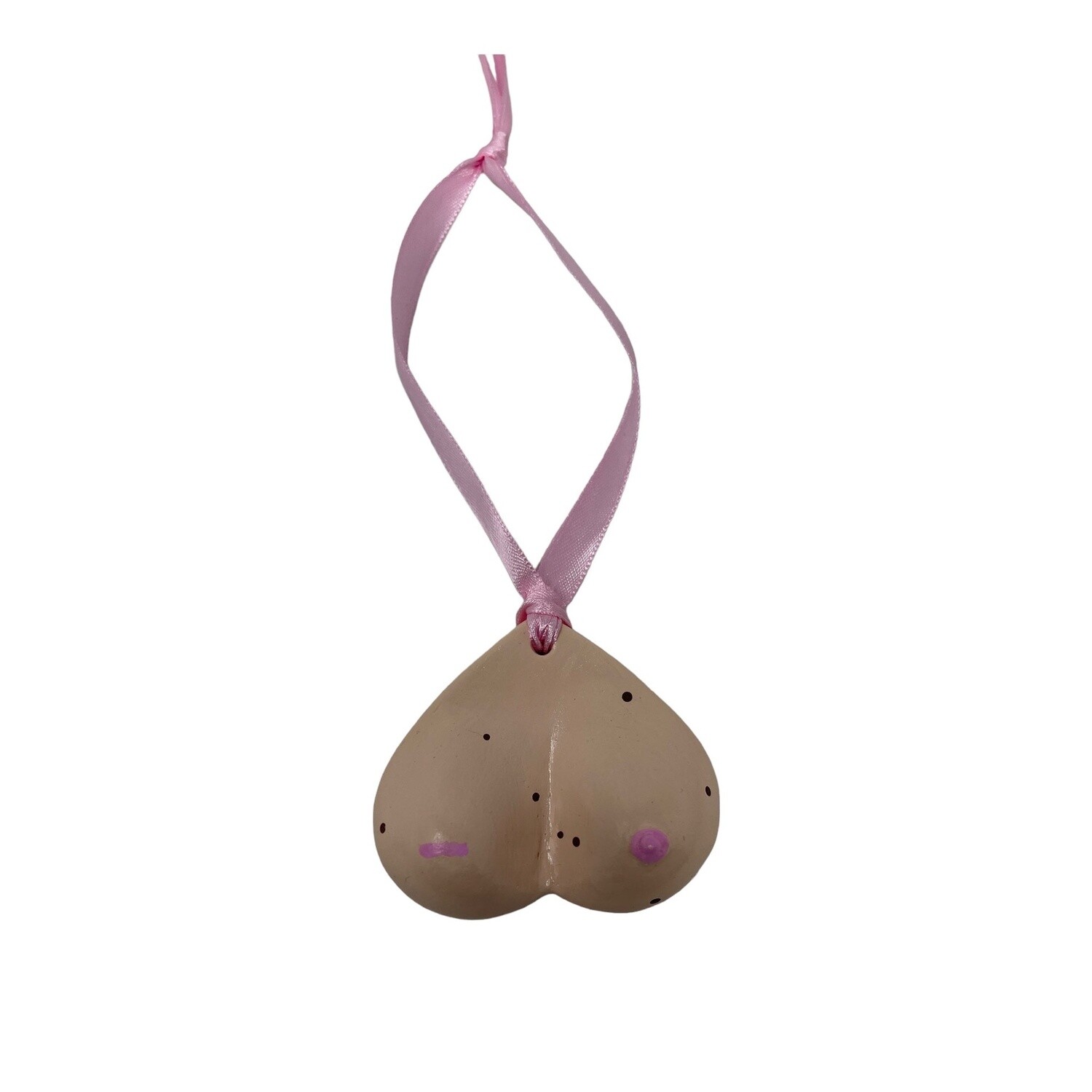 Handmade Boob Ornament Cancer Survivor - 1 Scar, Color: Latte