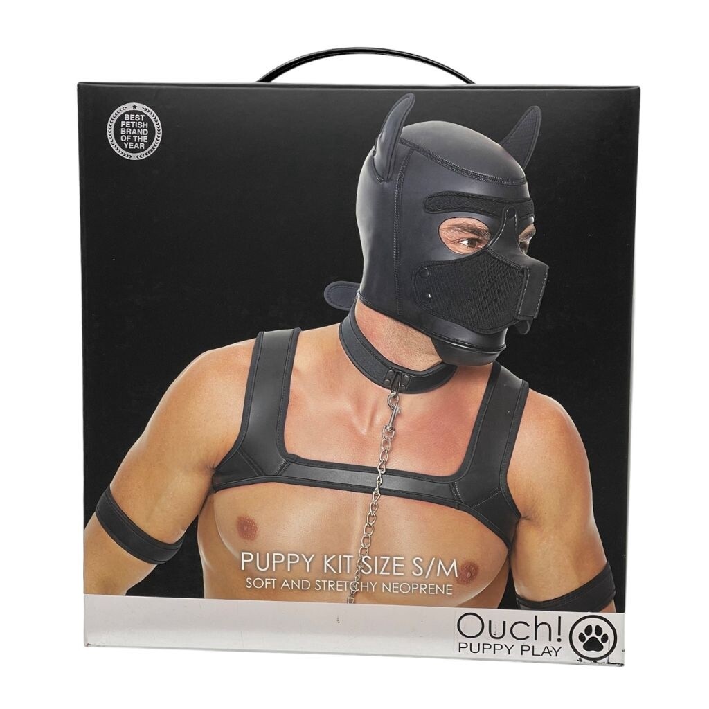 Ouch! 8-Piece Puppy Kit - Black, Size: S/M