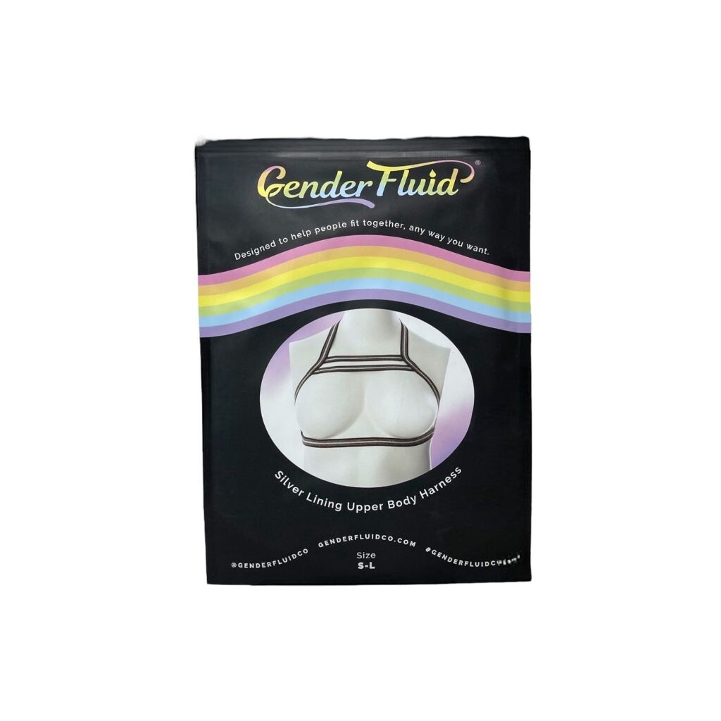 Silver Lining Chest Harness -Rainbow Glitter, Size: S-L