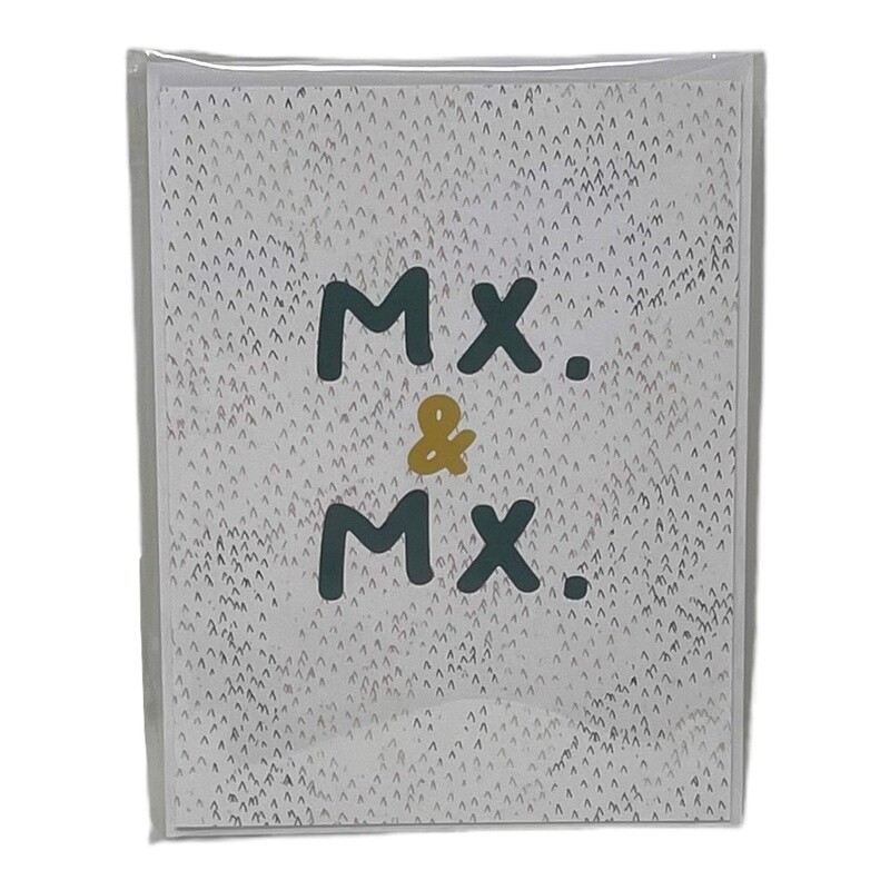 Mx. &amp; Mx. Wedding Card
