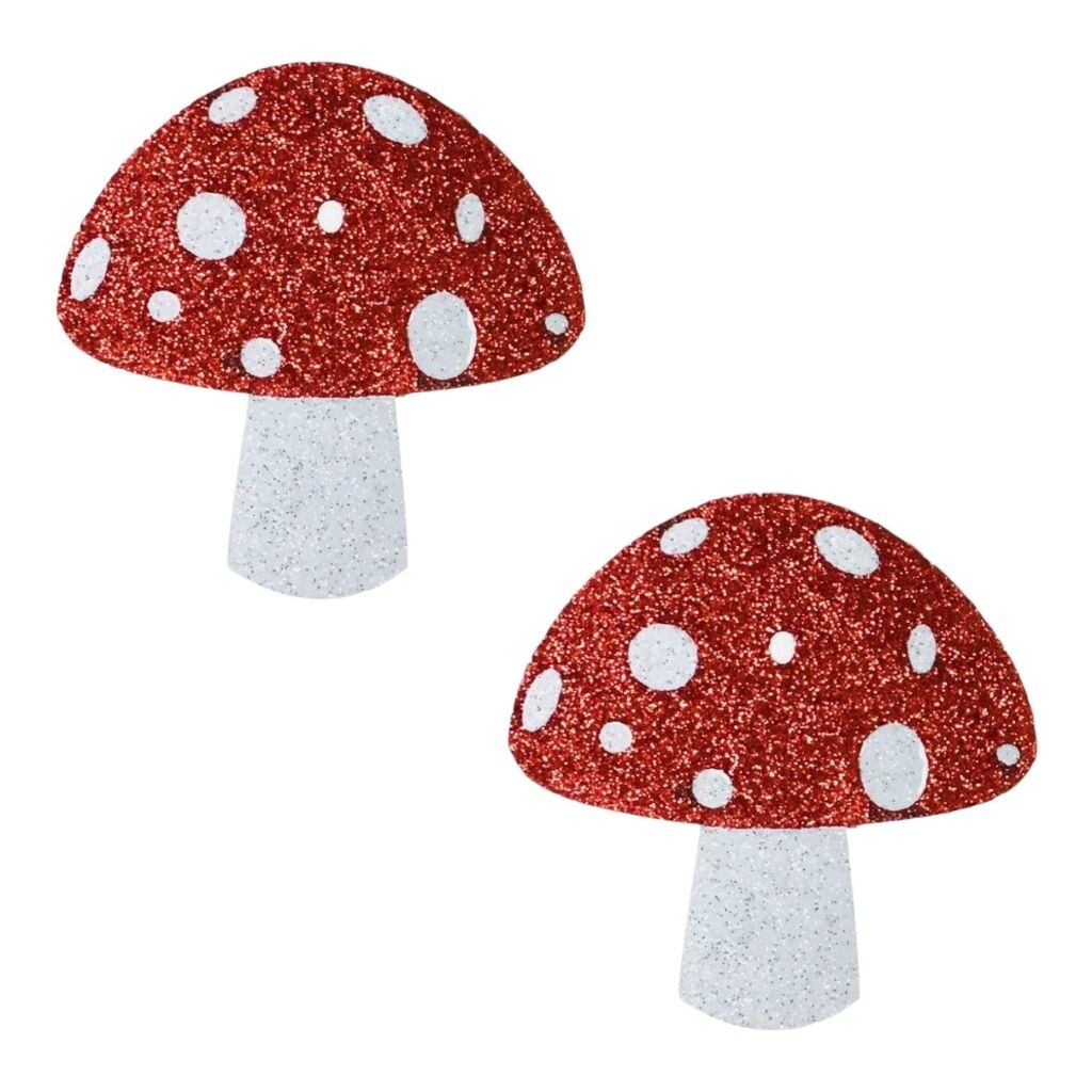 Red Glitter Mushroom Pasties