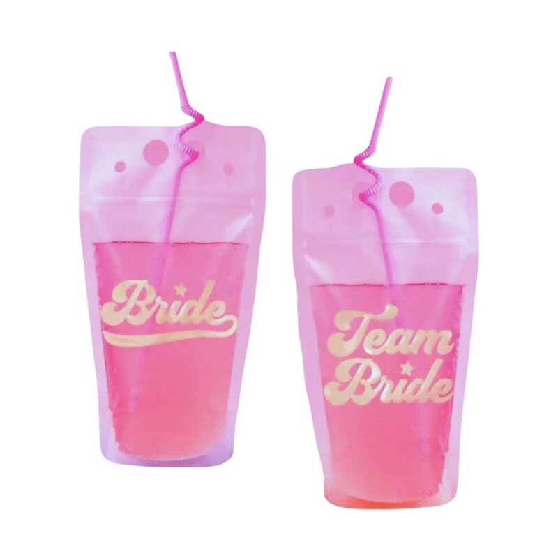 Team Bride Drink Pouches Set