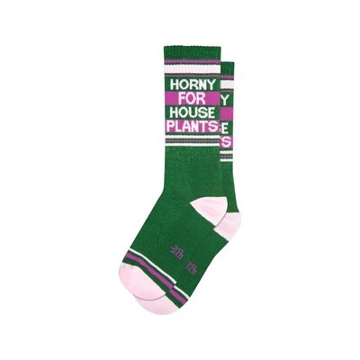 Horny for House Plants Gym Crew Socks