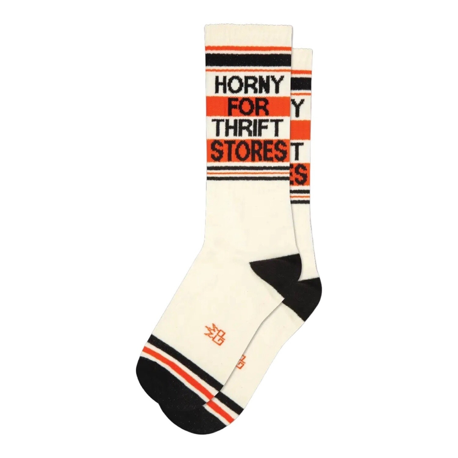 Horny For Thrift Stores Gym Crew Socks