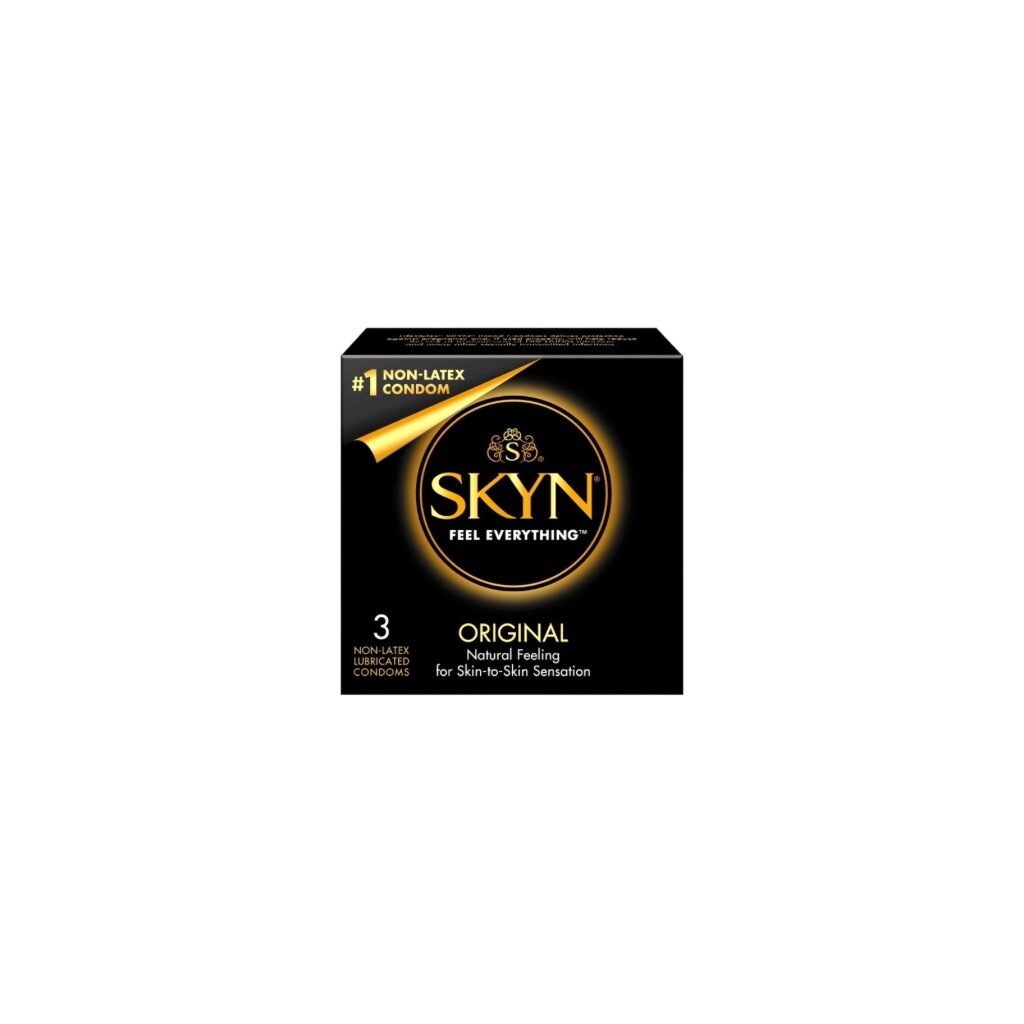 Skyn Original Non-Latex Lubricated Condoms, Style: 3 Pack