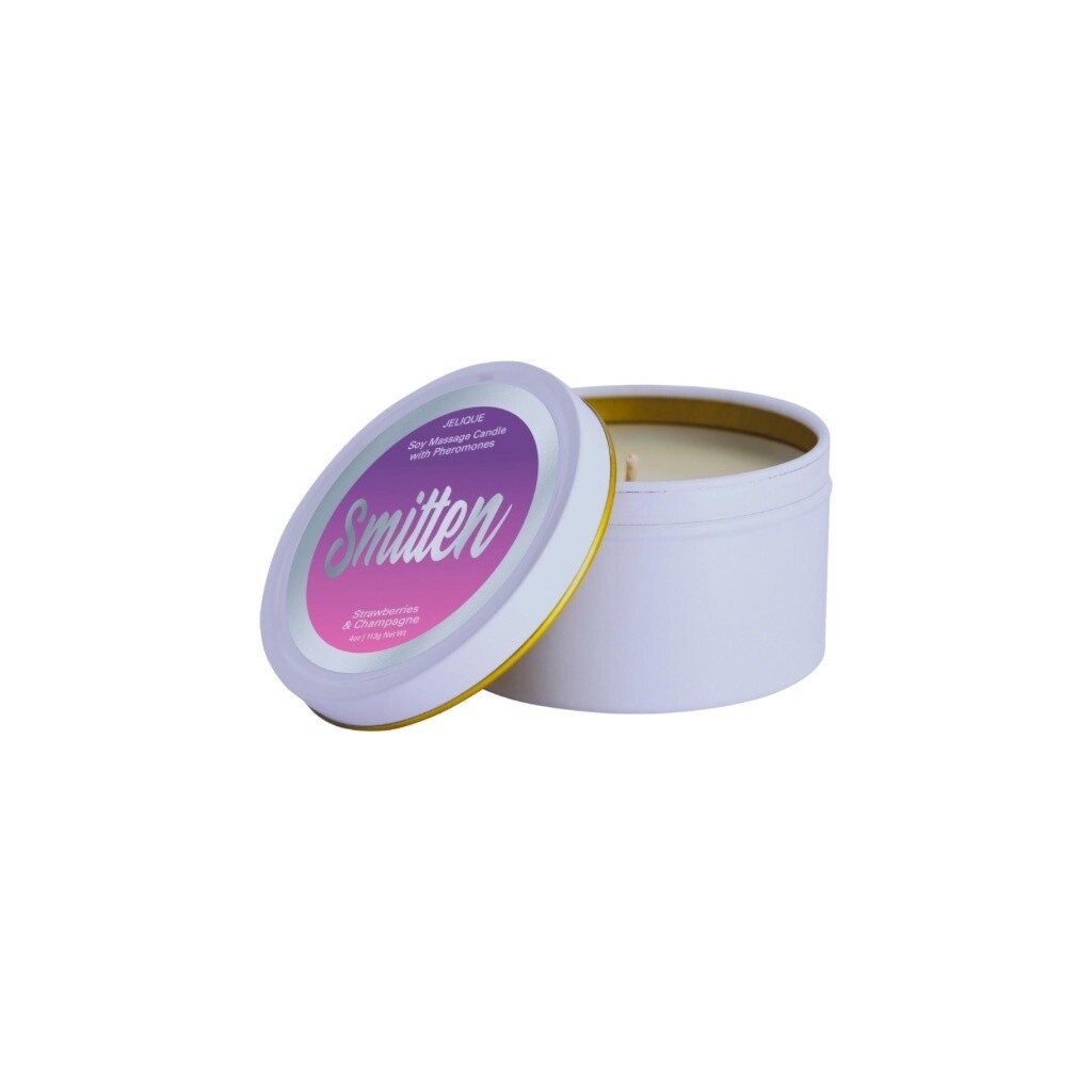 Smitten Strawberry &amp; Champagne Pheromone Massage Candle