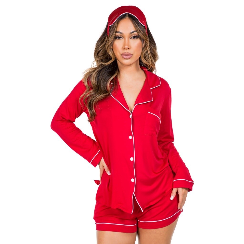 Long Sleeve &amp; Shorts Set, Size: S