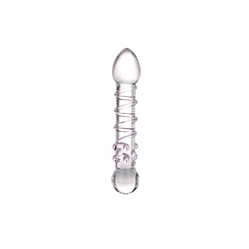 Glas 7.25&quot; Spiral Staircase Full Tip Dildo