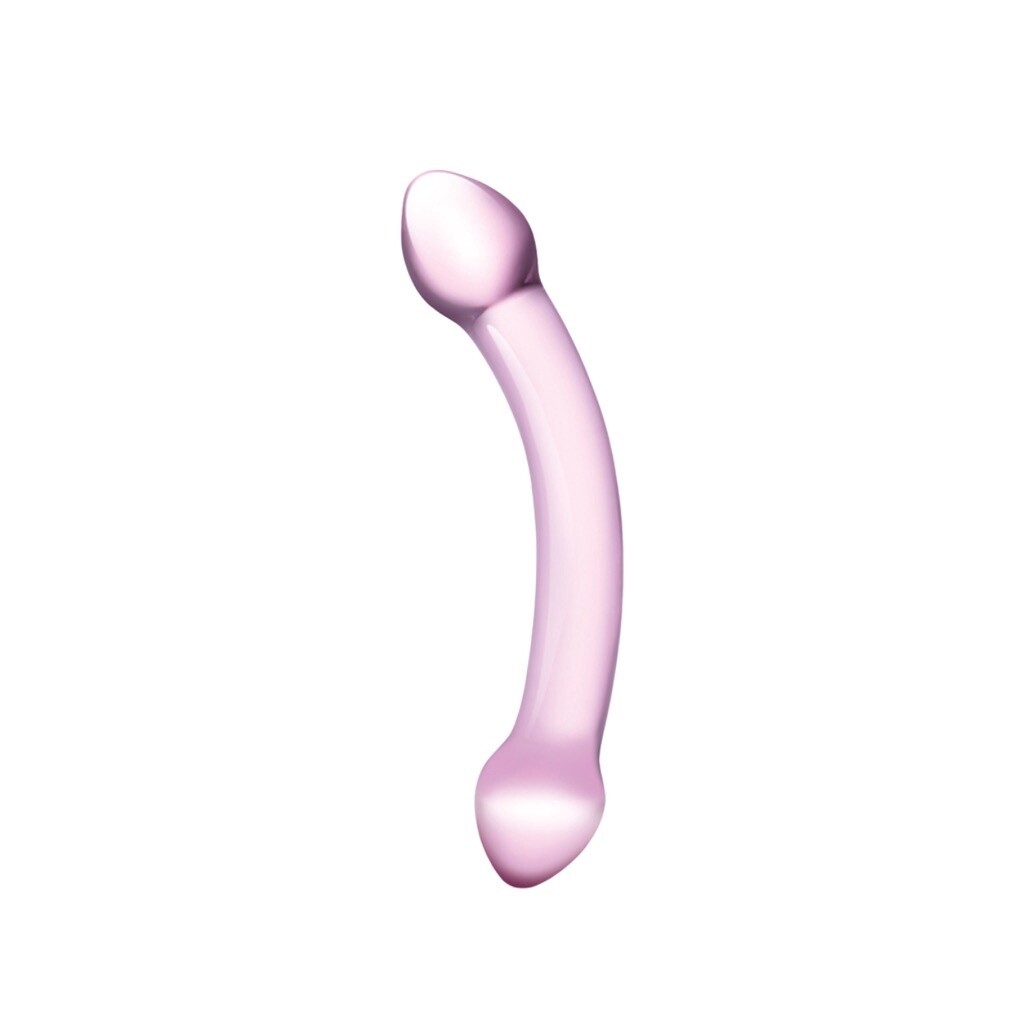 Glas Double Trouble Purple Dildo 7.25&quot;