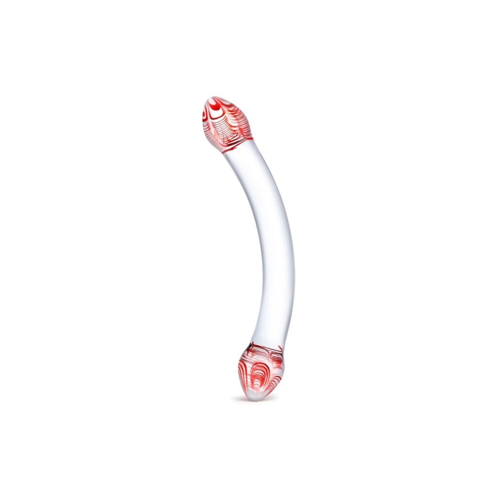 Glas Red Head Double Glass Dildo 8&quot;
