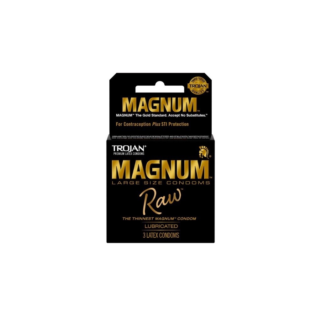 Trojan Magnum Raw Latex Condoms - 3 Pack