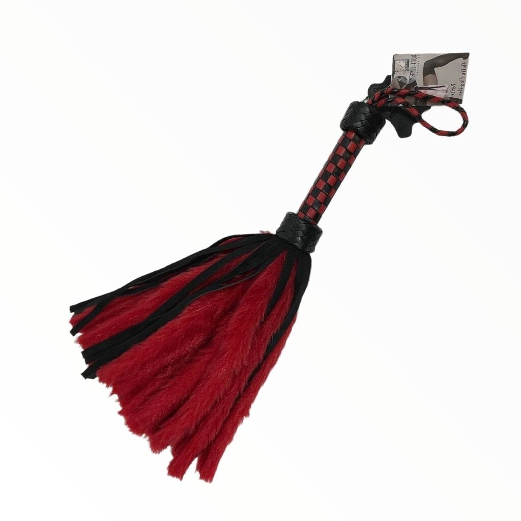 Suede &amp; Fluff Flogger 18&quot;, Color: Red