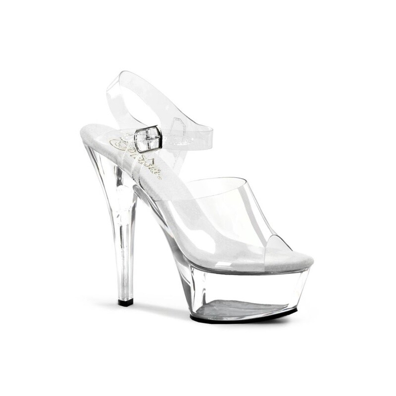 Clear Sandal Strap Platform Heel