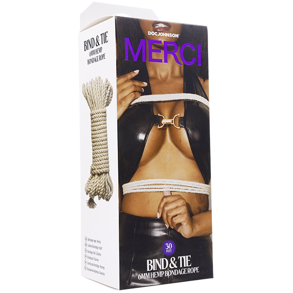 Merci Hogtied Hemp Bondage Rope, Size: 30 Feet (Tan)