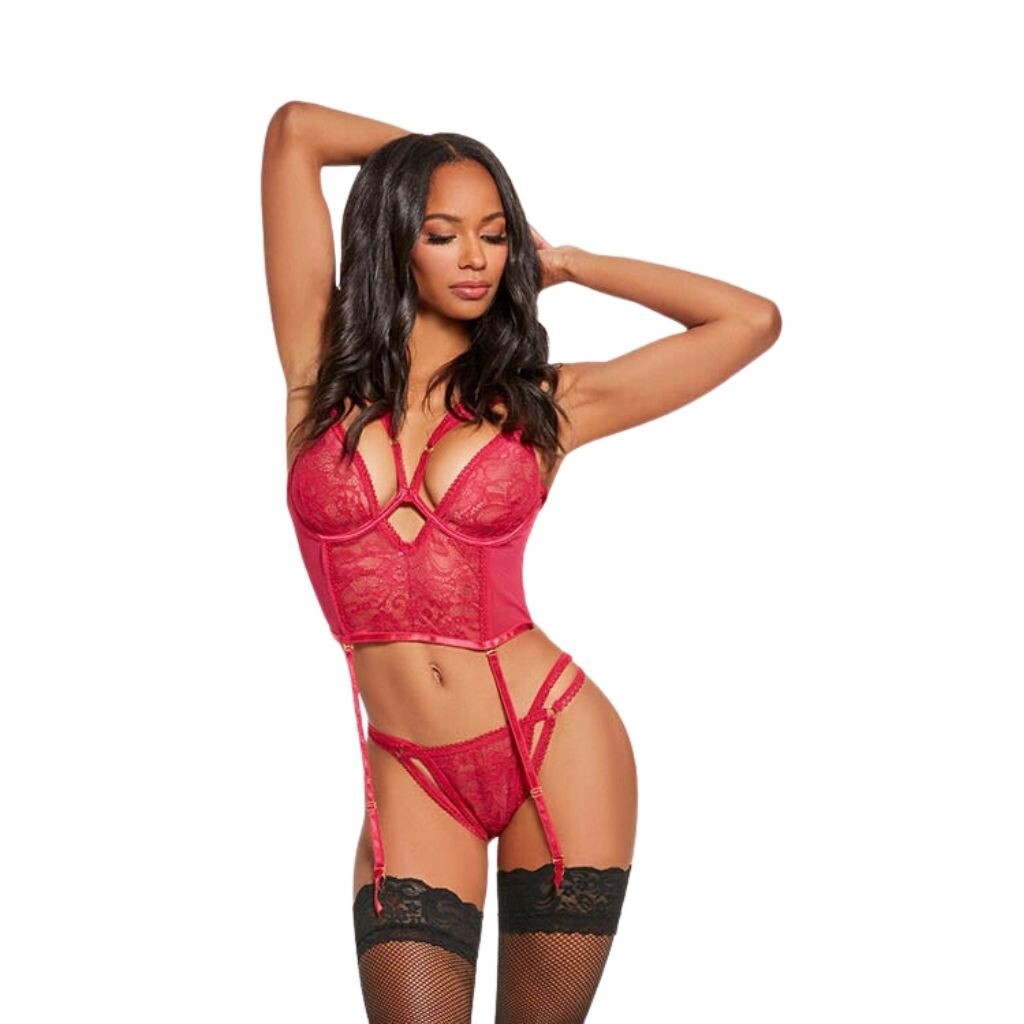 Bianca Bustier &amp; G-String Set, Size: Small