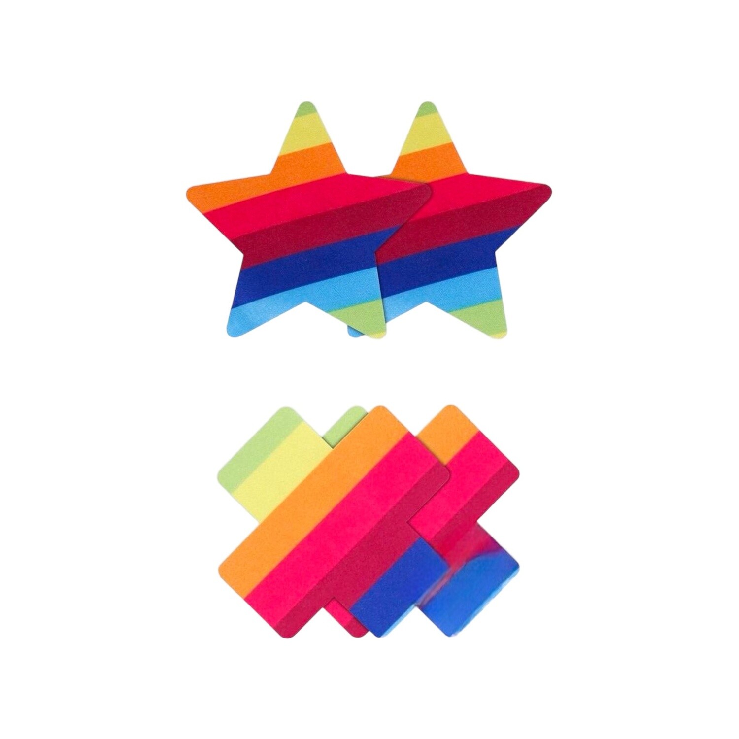Pride Rainbow Cross &amp; Star Pasties
