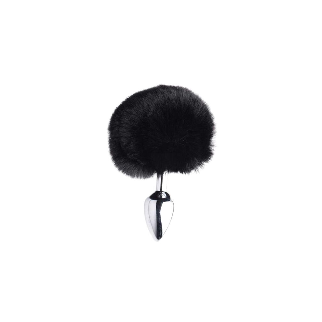 Onyx Black Bunny Tail Anal Plug