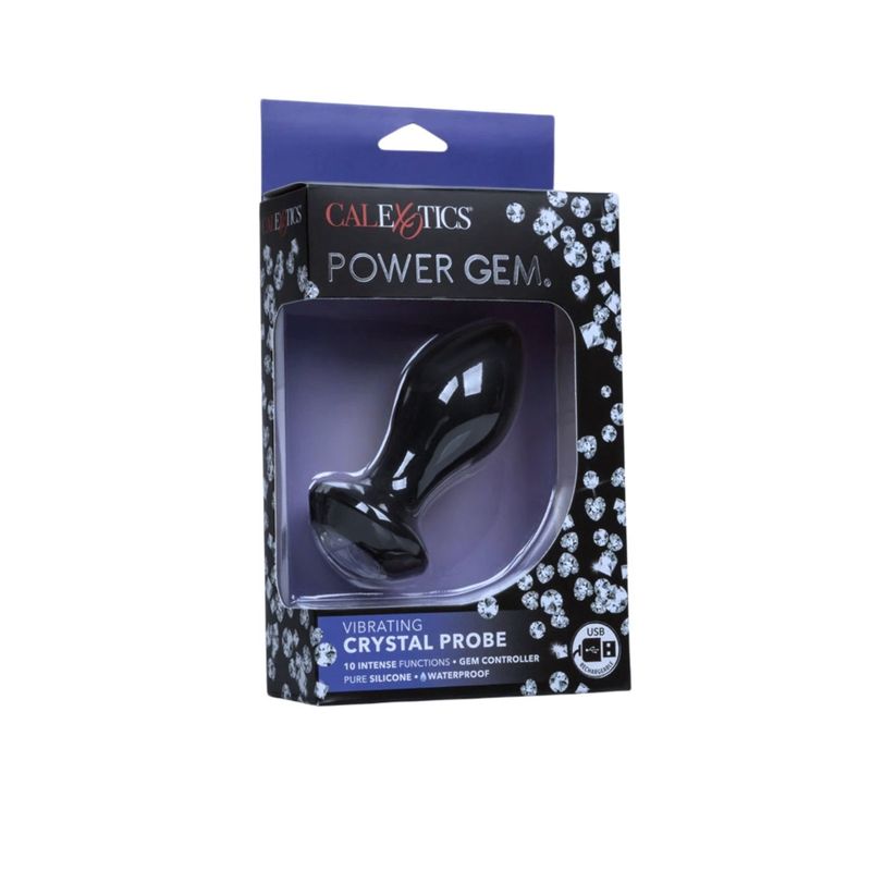 Power Gem Vibrating Crystal Butt Plug