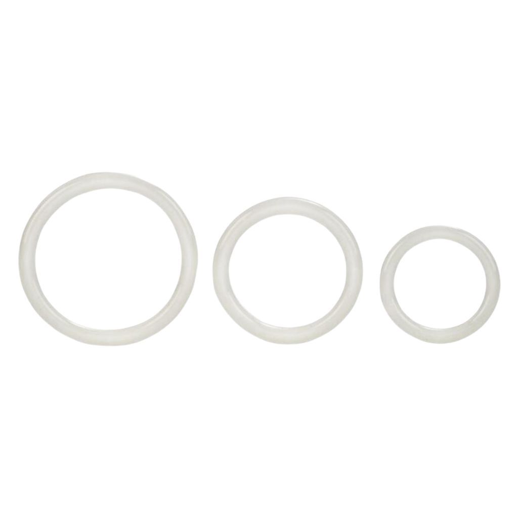 Tri Rings Cock Ring Set - White