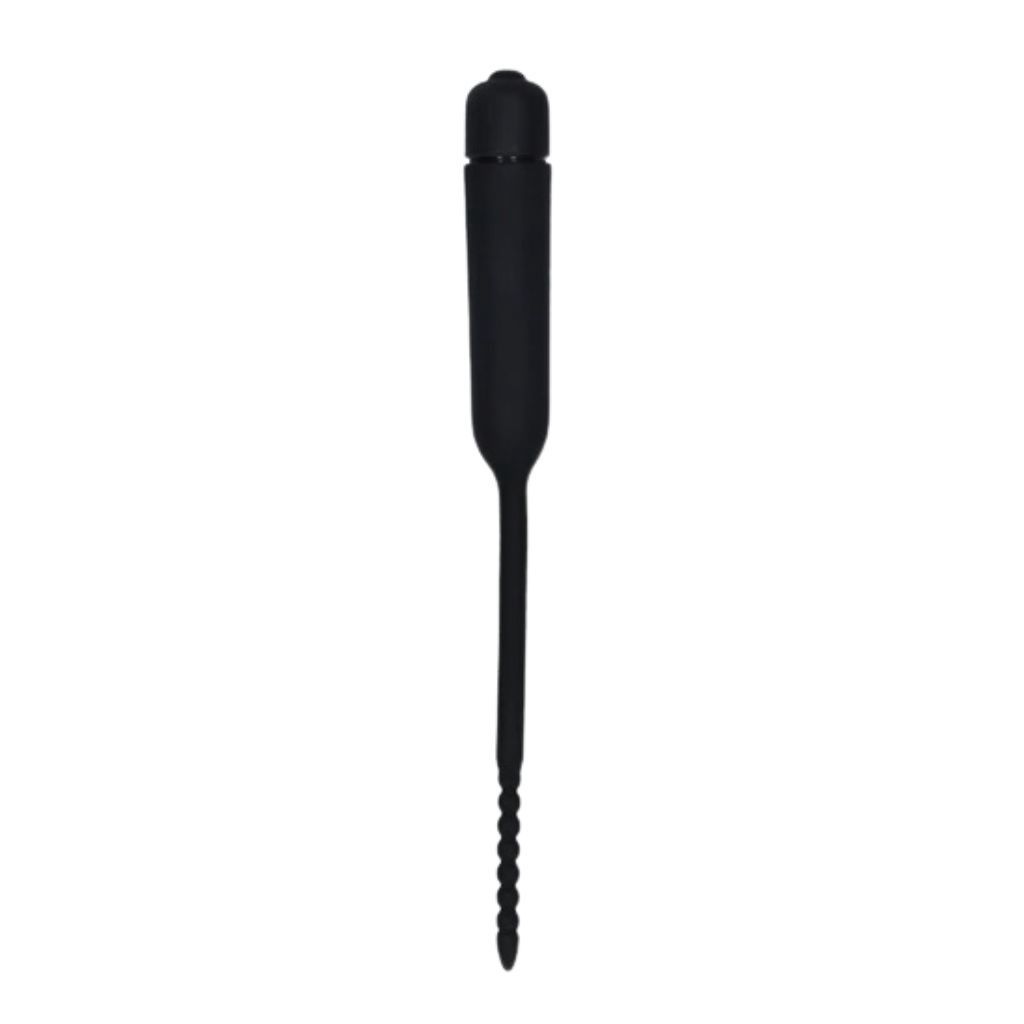Ouch! Vibrating Bullet Sounding Plug With Beaded Tip