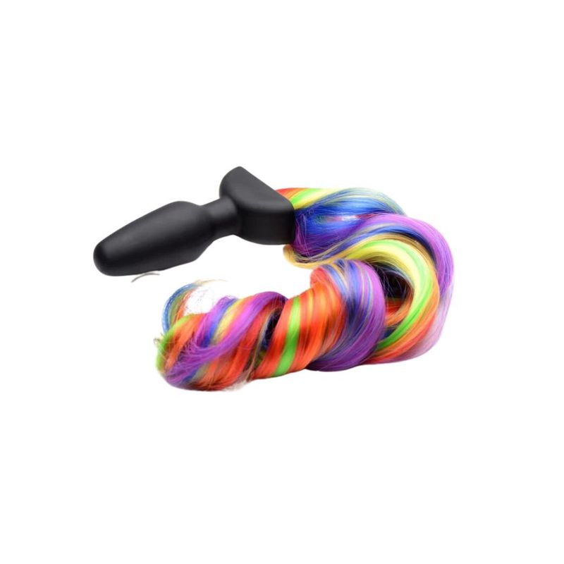 Vibrating Rainbow Pony Tail