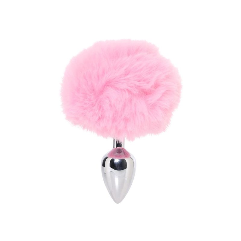 Fluffy Bunny Metal Butt Plug