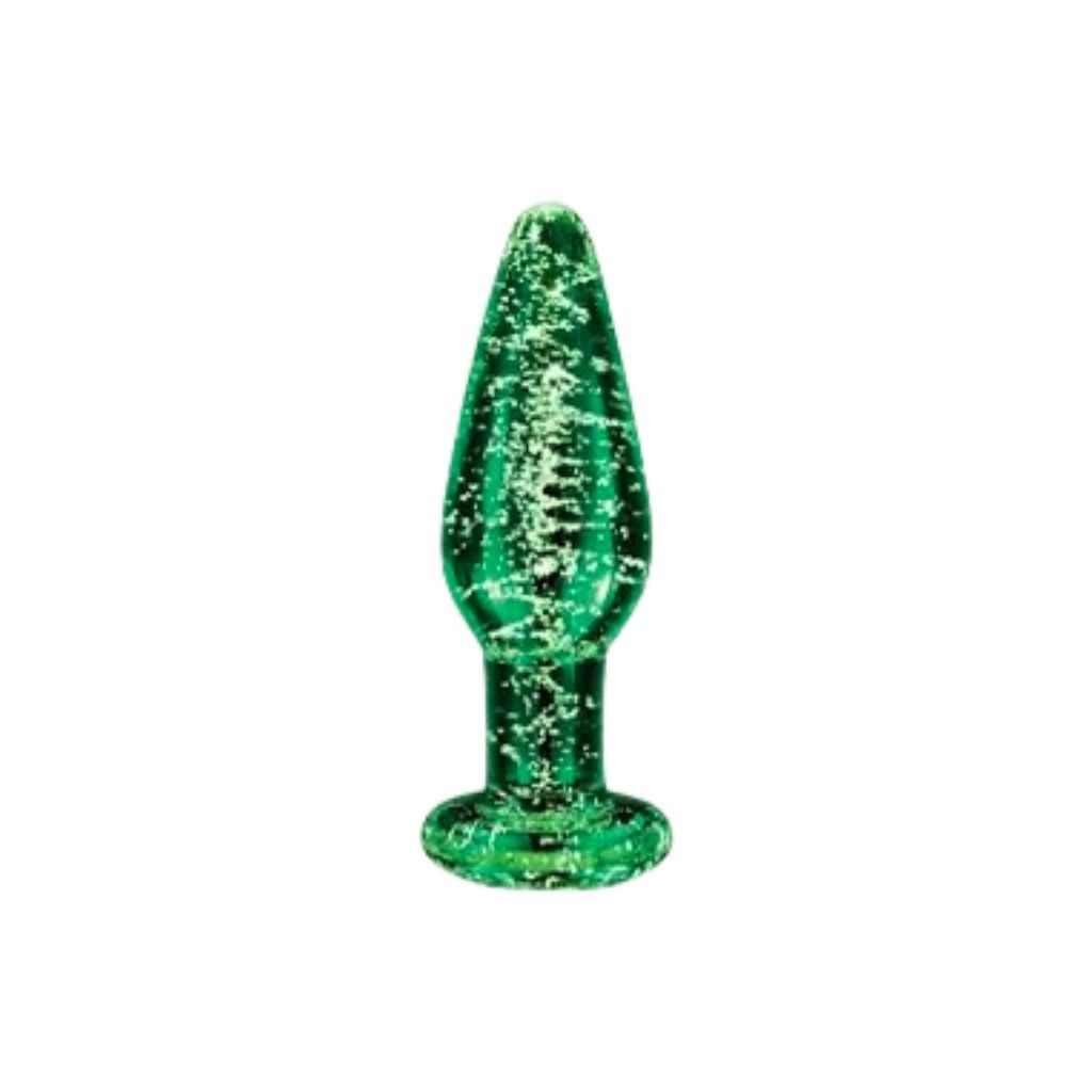 Glow In The Dark Glass Plug w/ Flat Base