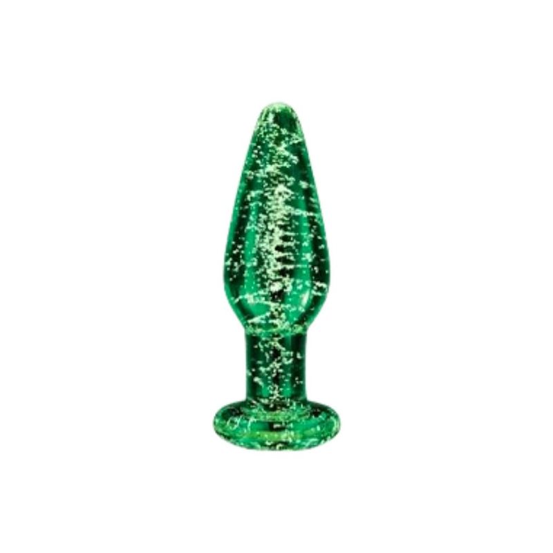 Glow In The Dark Glass Plug w/ Flat Base