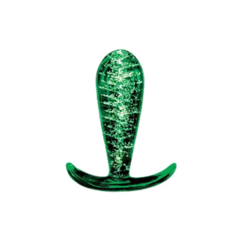 Glow In The Dark Glass Plug w/ Curved Base