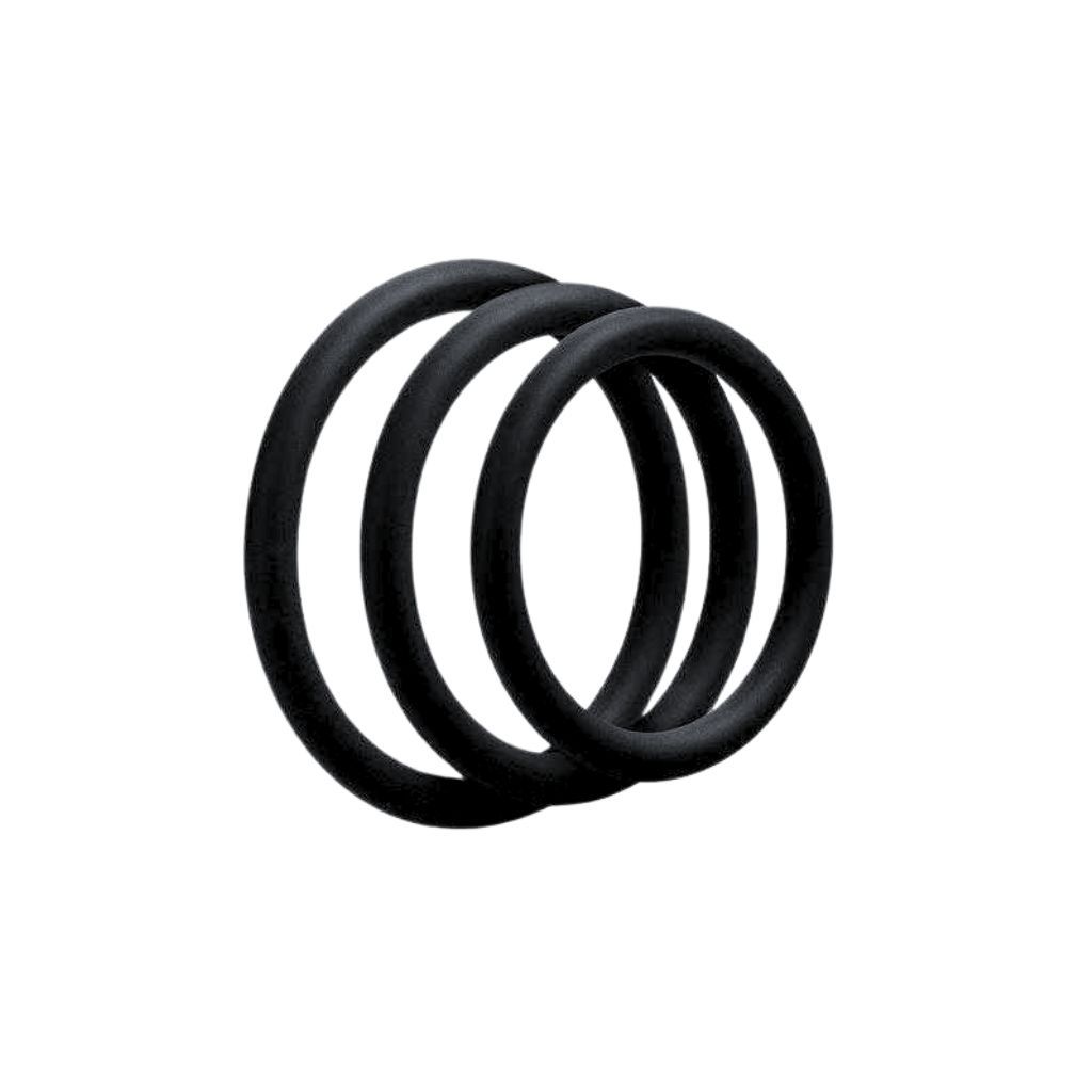 OptiMale 3 C-Ring Silicone Cock Ring Set, Size: Thin