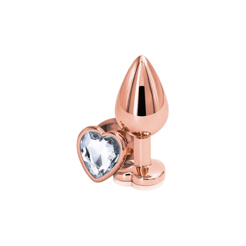 Rear Assets Rose Gold Heart Plug - Small