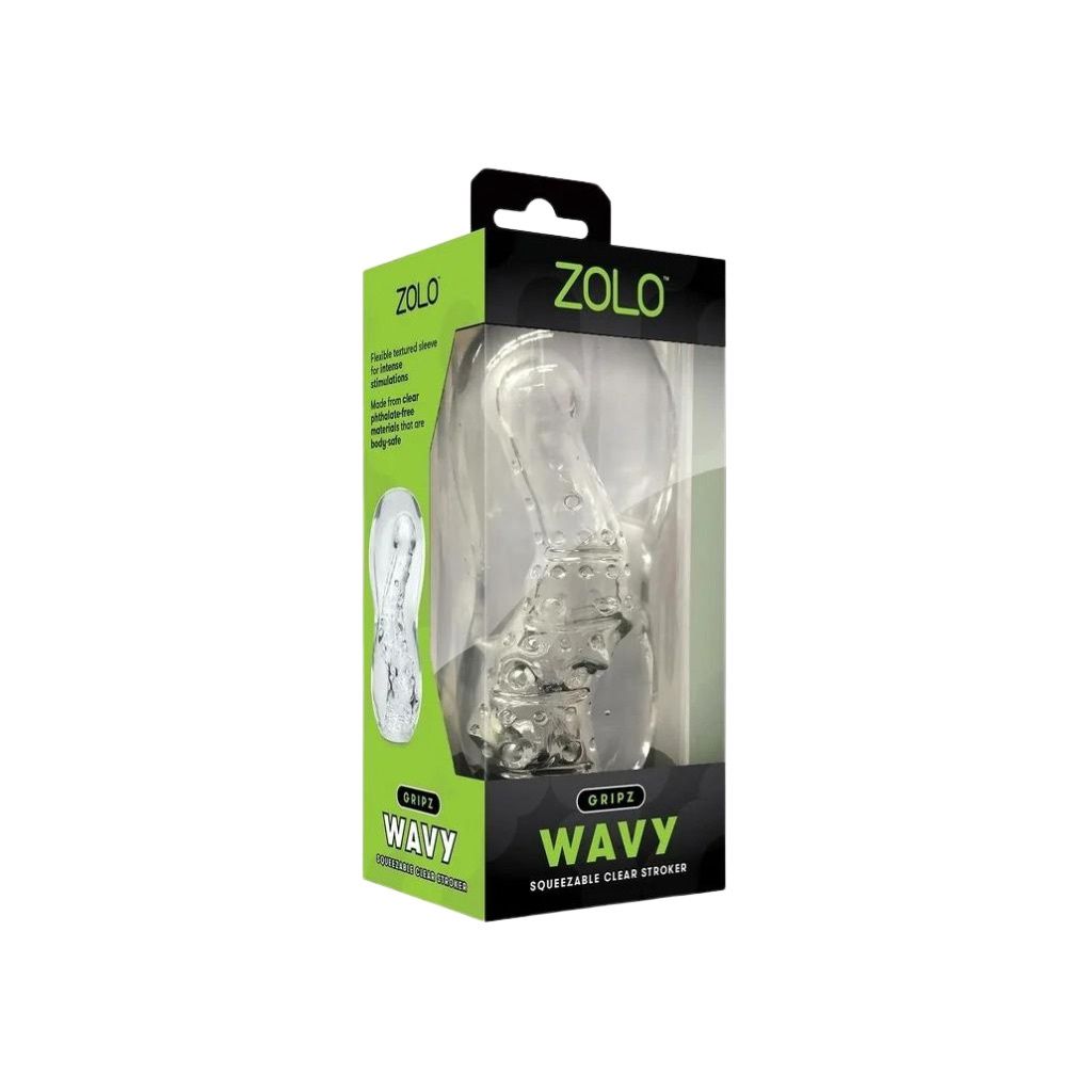 Zolo Gripz Squeezable Stroker, Style: Wavy