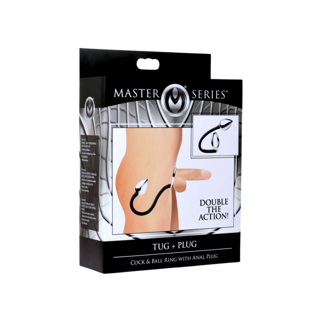 Tug &amp; Plug Aluminium C-Ring Anal Plug Combo