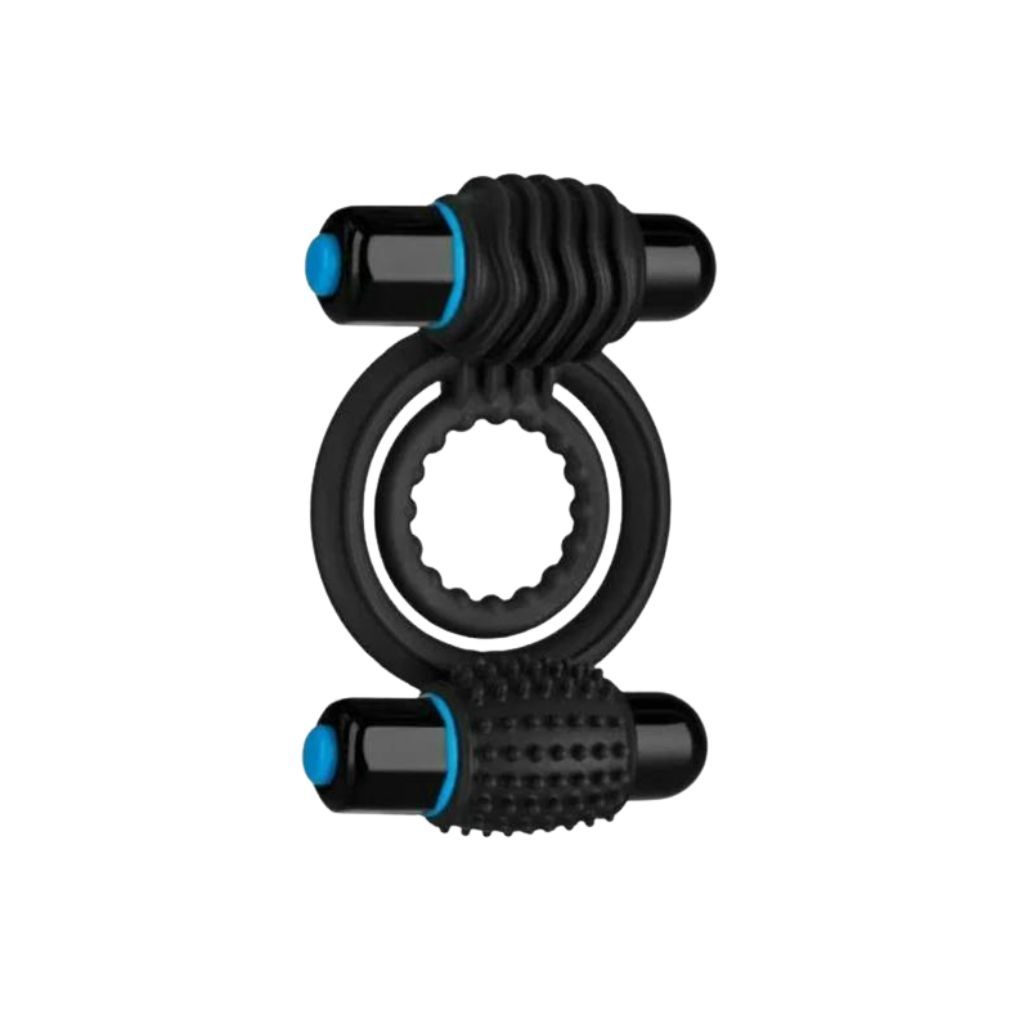 OptiMale Vibrating Double C-Ring, Color: Black