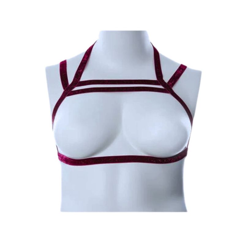 Sugar Coated Chest Harness -Raspberry Glitter