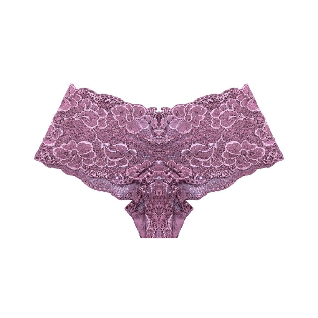 Floral Lace Panty- Purple, Size: Small