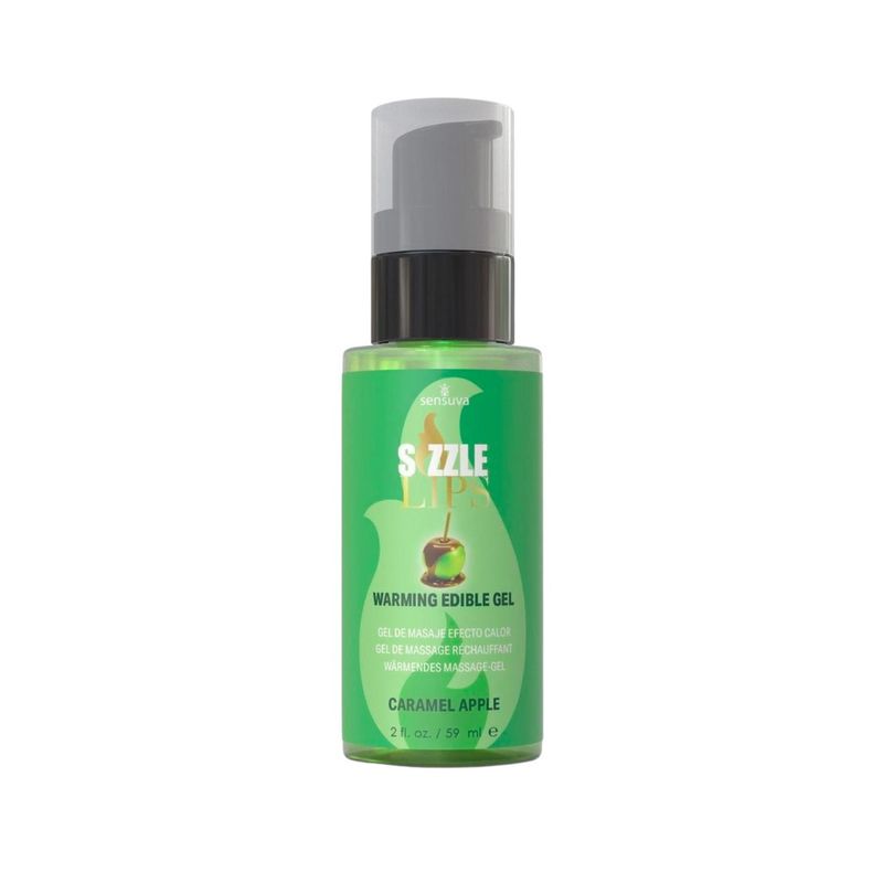 Caramel Apple Sizzle Lips Warming Edible Massage Gel 2oz.