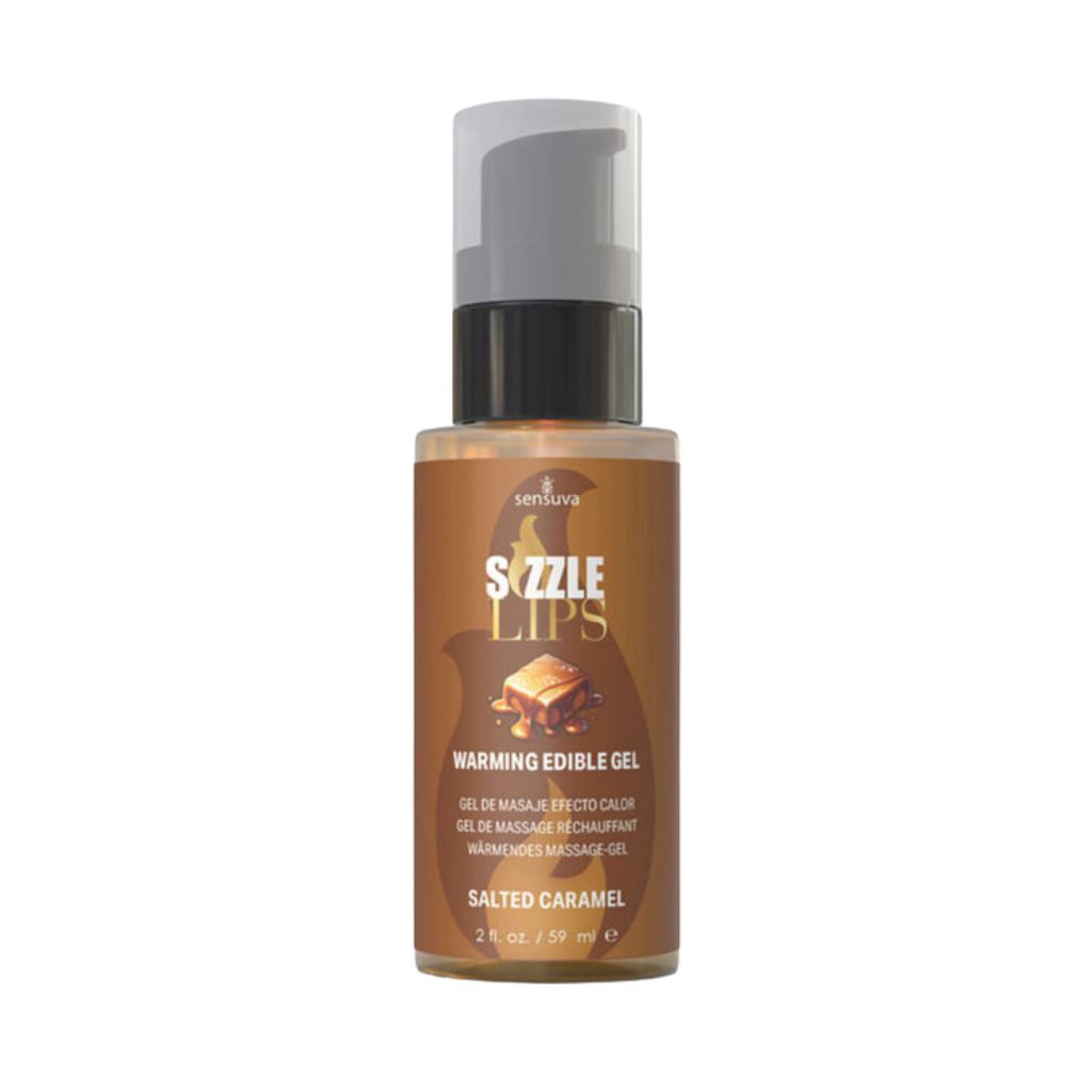 Salted Caramel  Sizzle Lips Warming Edible Massage Gel 2oz.