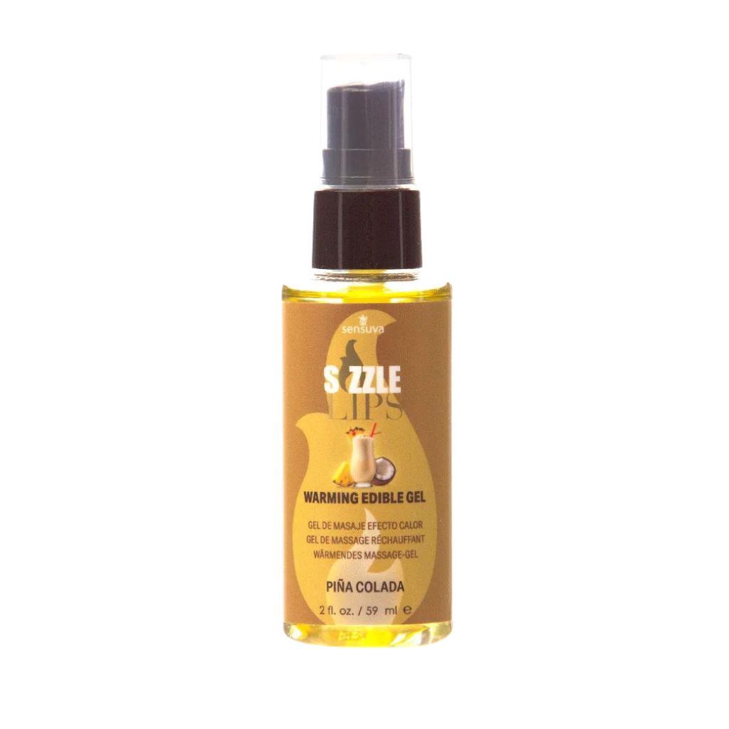 Pina Colada Sizzle Lips Warming Edible Massage Gel 2oz.