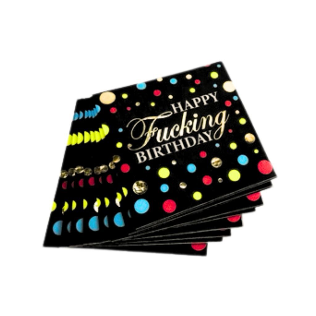 Happy F&#39;n Birthday Cocktail Napkins