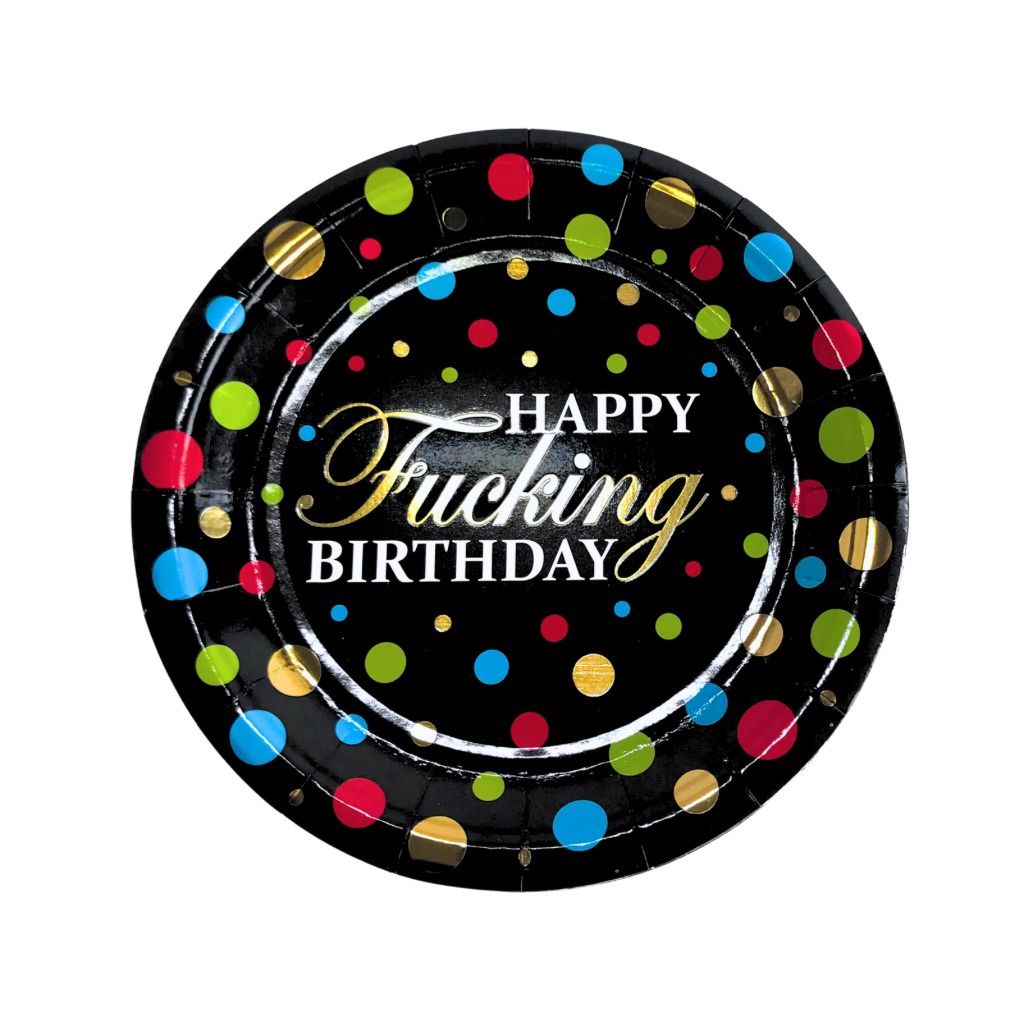 Happy F&#39;n Birthday Plates