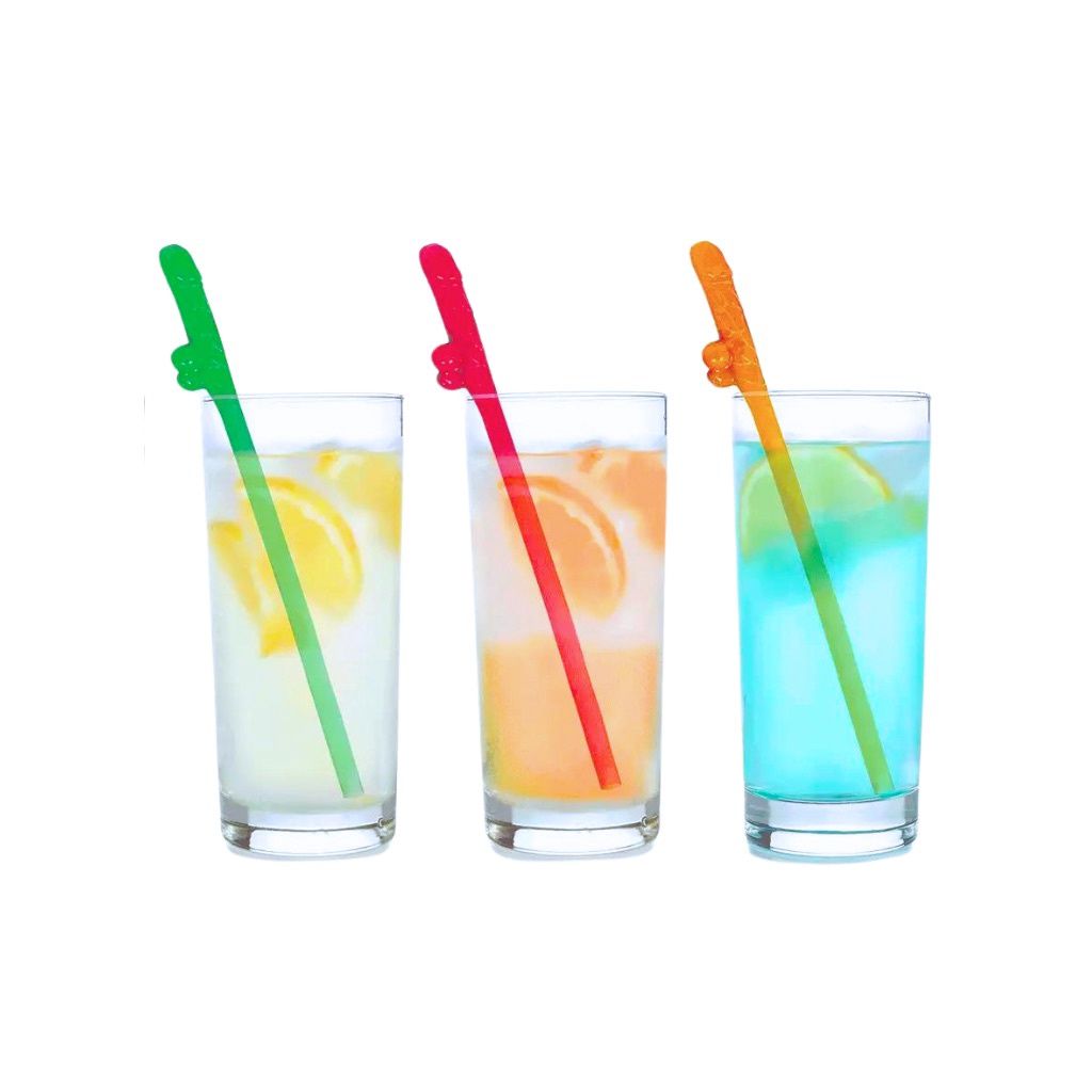 Penis Party Straws - Multicolor
