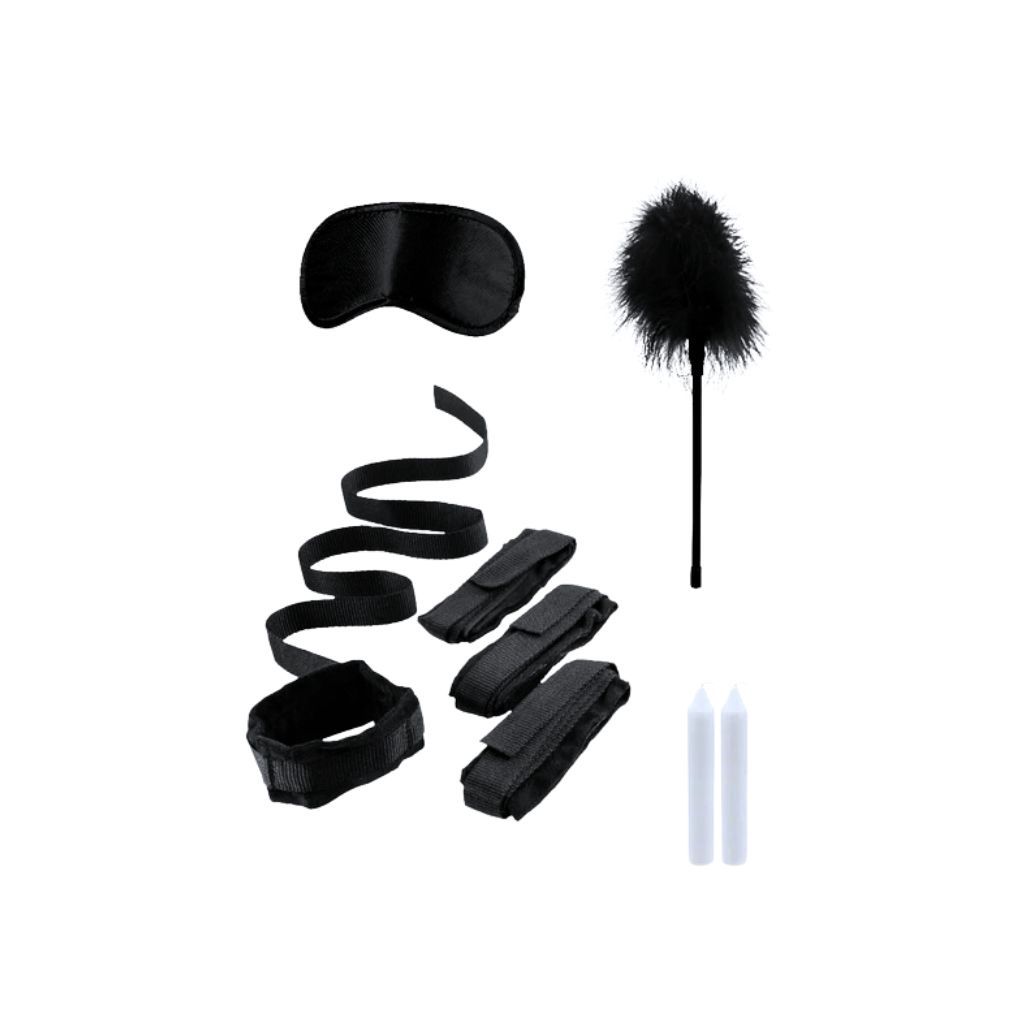 Ouch! Black &amp; White Bondage Restraint Kit
