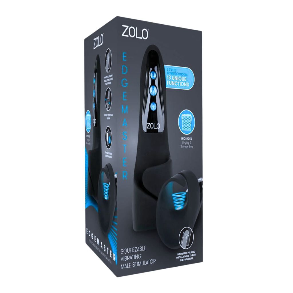 Zolo Edgemaster Silicone Squeezable Vibrating Stroker