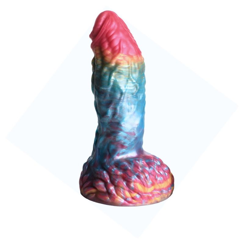 Rainbow Phoenix Vibrating Silicone Dildo