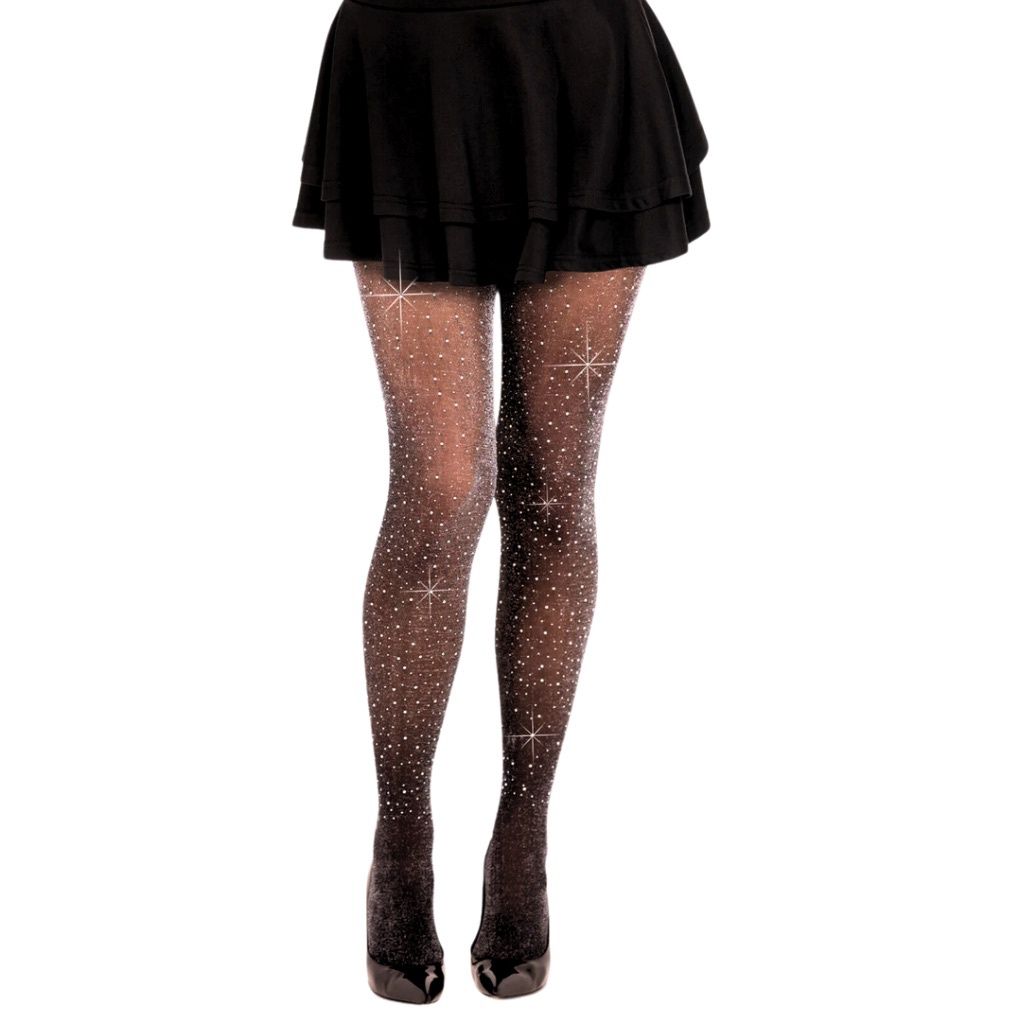 Spandex Rhinestone Tights
